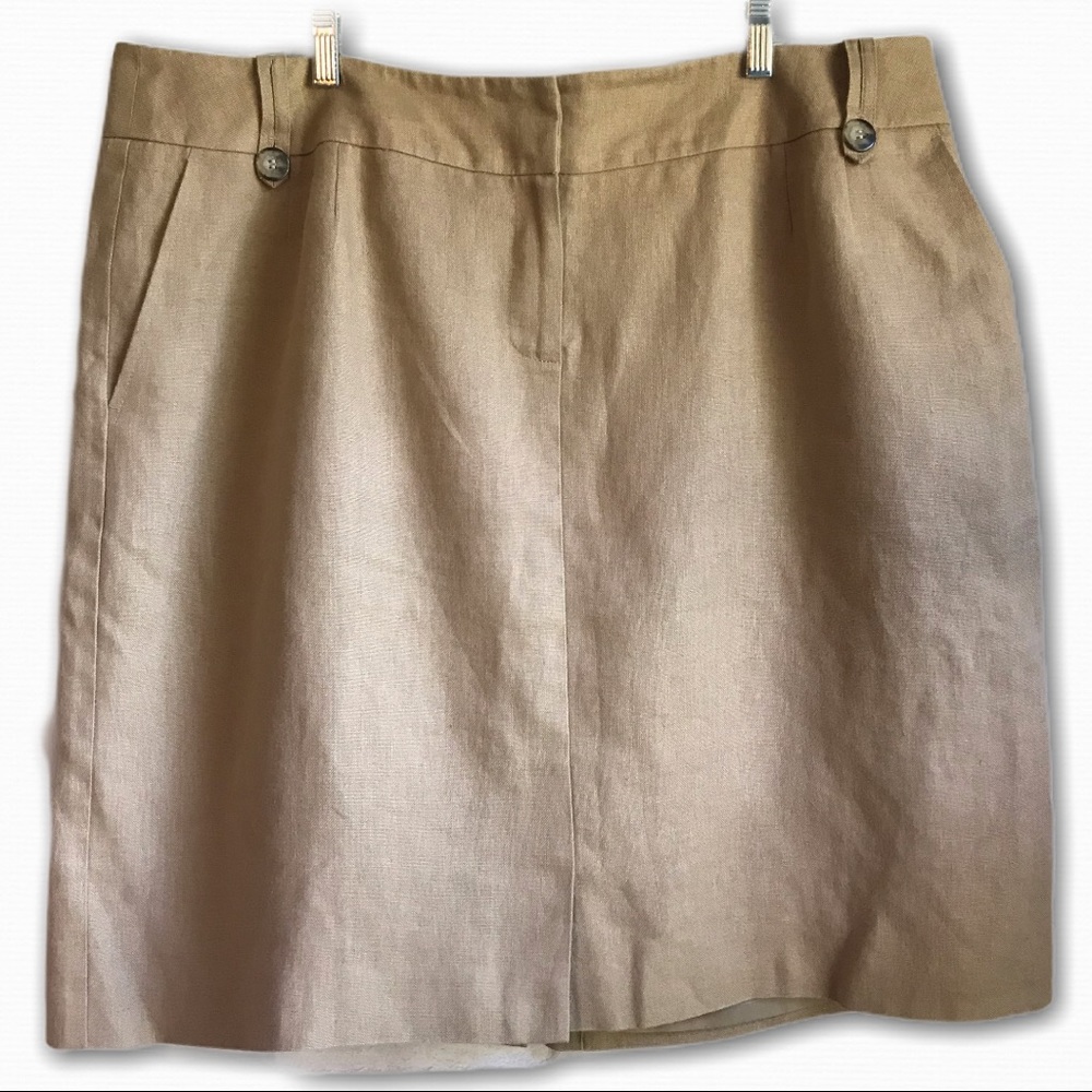 Talbots Irish Linen Skirt Petite Plus 18W